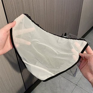 胖mm轻薄V网纱蕾丝三角 大码 纯欲性感高开叉7a抑菌内裤 女2025新款