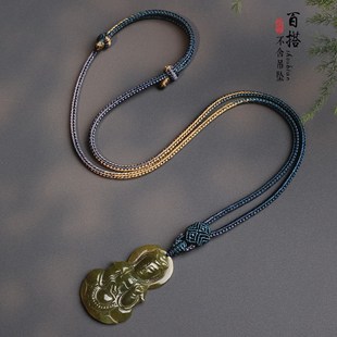 蛇年金钱结发财结j挂件绳吊坠绳子可调节精编八股编织绳子素线挂