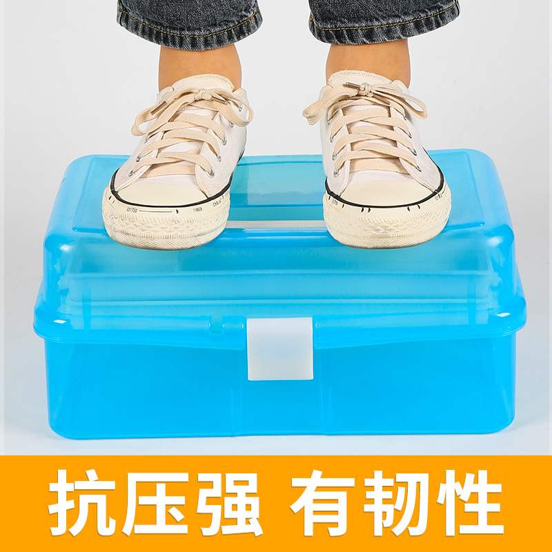 多功能加厚大号三层美术工具箱水粉丙烯油画颜料收纳箱学C生画箱