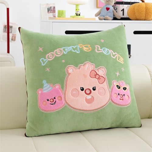 秋冬加厚绒多功能抱枕被子车载两用折叠二合一午睡U被沙发靠垫靠