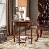 沙发边几 复古小茶桌v可移动中古风圆形阳台咖啡桌子实木角机 美式