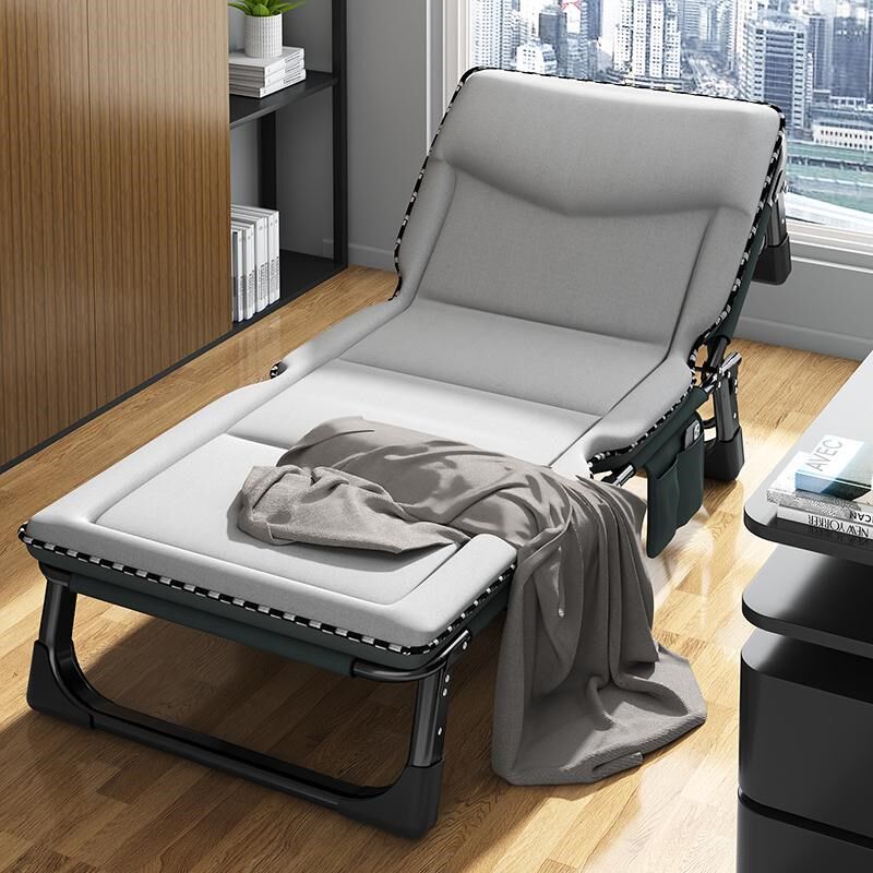 折叠床办公室午休神器躺椅医院陪护便携式行军简易V单人床午睡躺