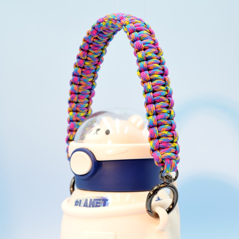 伞绳手工编织f水杯套手提绳杯带杯盖配件双耳水壶手拎绳大肚杯挂