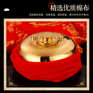 汤婆子纯铜加厚按摩铜壶推背铜壶烫背铜壶捂宫P廷复古风结婚暖手