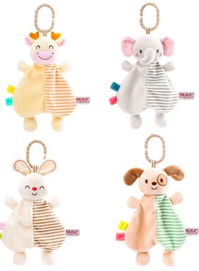 TOLOLO婴儿动物床挂安抚巾可入口玩偶0-1岁宝宝睡眠安抚早教玩具