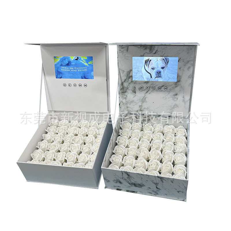 工厂现货高档视频礼物盒情人节礼物LCD液晶屏盒子贺卡盒跨境热销