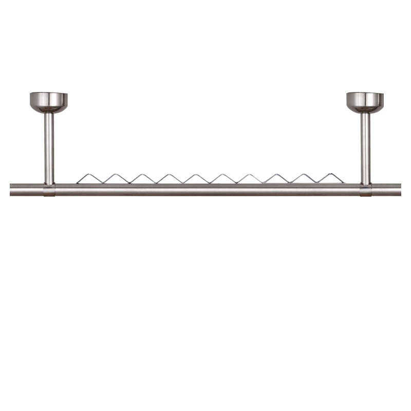 晾衣杆阳台固定式加厚不锈钢圆管晒衣杆家用顶装一整根防风晾衣架