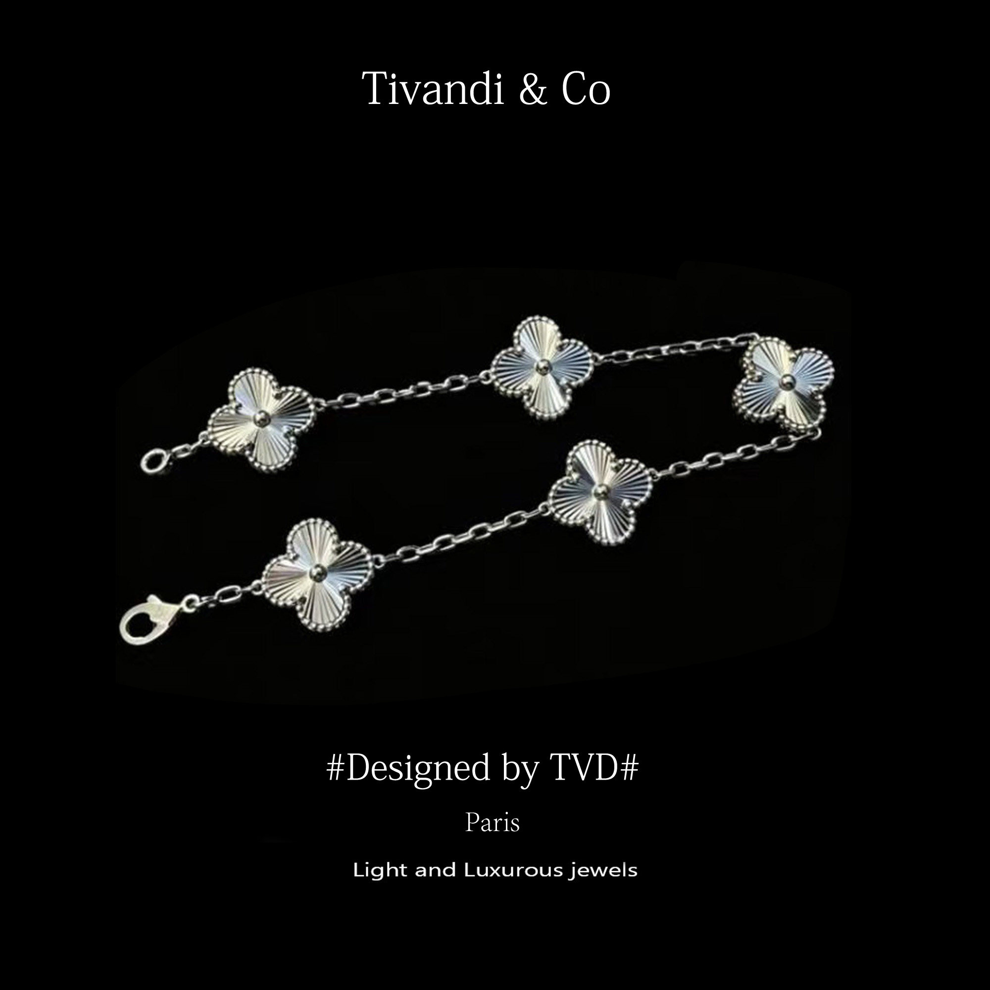 Tivandi&Co纯银五花四叶草手链