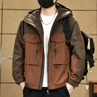 户外通勤工装 新款 夹克保暖棉服 复古防水冲锋外套男2025秋冬季 美式