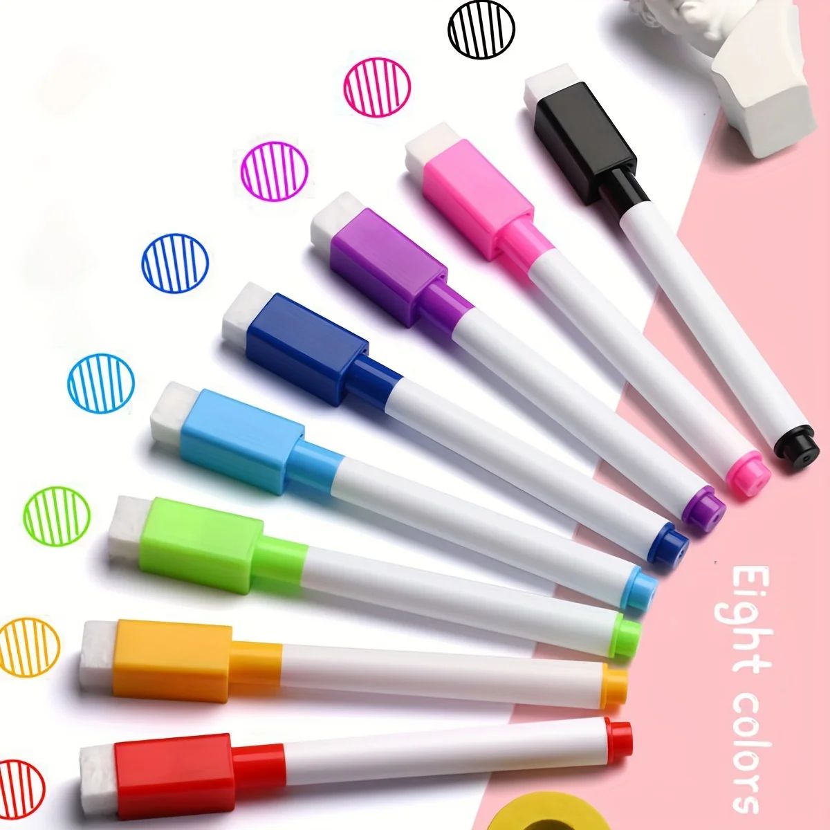 8pcs/Set Bullet Tip 11.3*1cm Small Size No Magntic Whiteboar