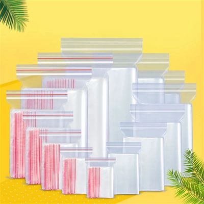 100 Pcs/Pack 5-12 Wire Self Seal Clear Plastic Poly Resealab