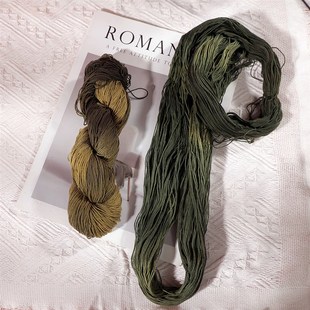 秋娘刺子绣手染线段染彩色棉线粗线编绳手工编织刺绣diy手工