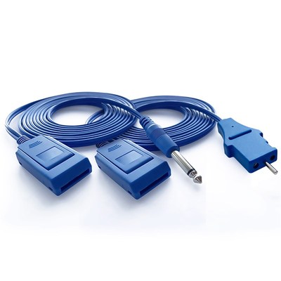 高频利普刀电极片 中性电极板线 回路线 REM扁插电刀负极板连接线