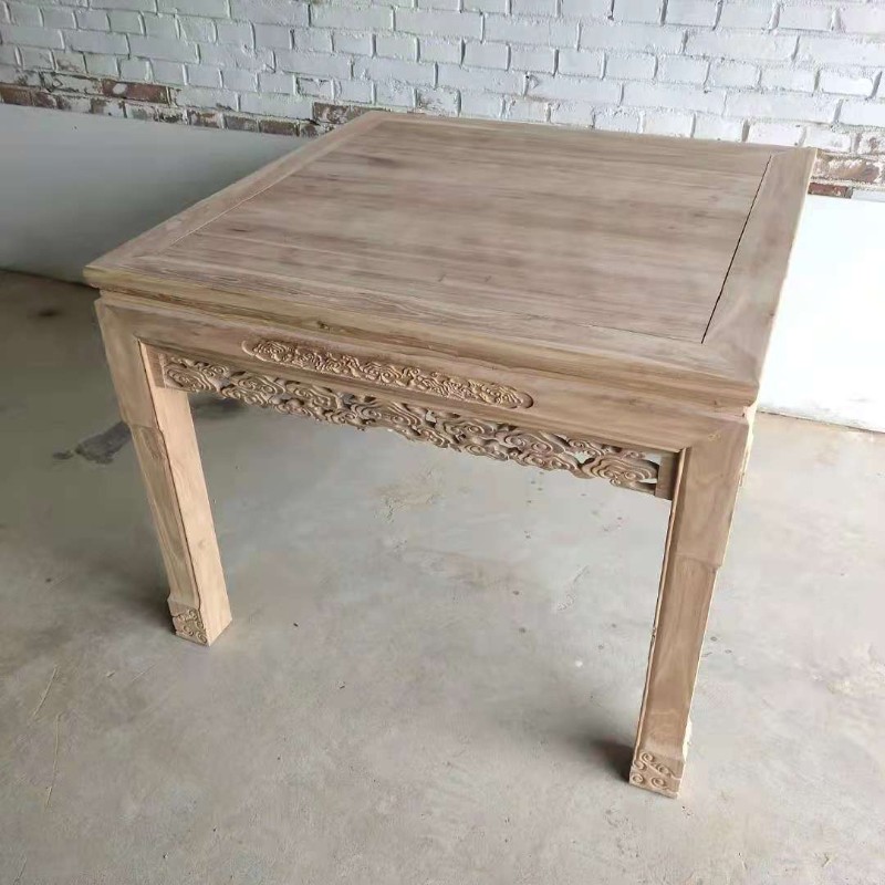 实木餐桌椅子新中式仿古八仙桌方桌长方形餐桌凳子饭店家用小户型