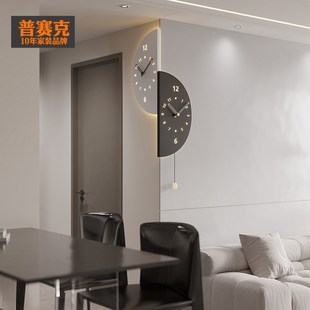 2024年新款家用转角挂钟客厅个性拐角钟表时尚创意双面时钟挂表