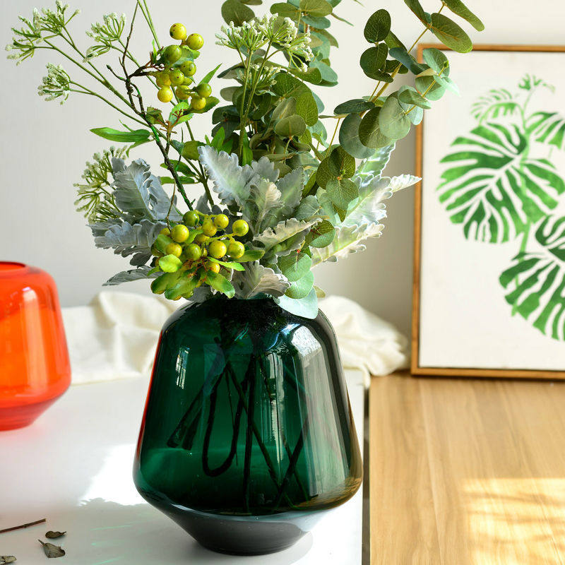 欧式花器装饰玻璃艺术瓶磨砂质感花瓶 橱窗工艺品玻璃花瓶摆件,电子元器件市场,电线扎带/束线带,淘宝优惠券,粉丝福利购,淘宝优惠卷