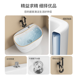 德国XORO拖把池阳台家用陶瓷墩布池宠物洗澡池创意蛋型大号拖布池