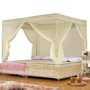 定做蚊帐订做三开门拉链拼接床加大加宽超大合并床榻榻米蚊帐定制