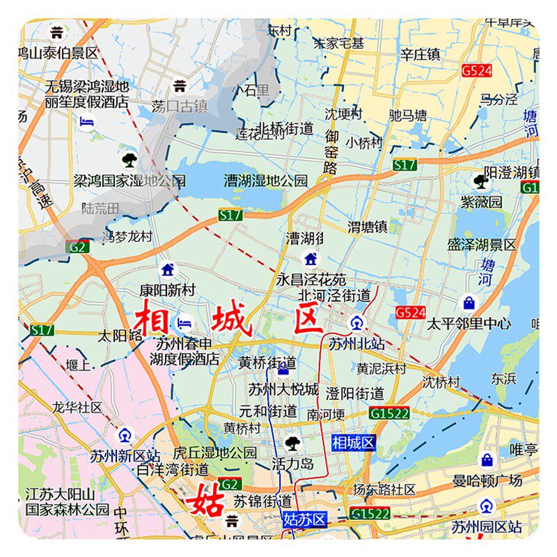 苏州市地图2025地图定制行政交通地形城区街道办公室