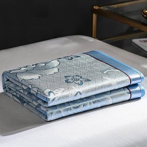 夏季凉席冰丝席1.5米1.8m床冰丝席三件套可折叠0.9单人学生宿舍