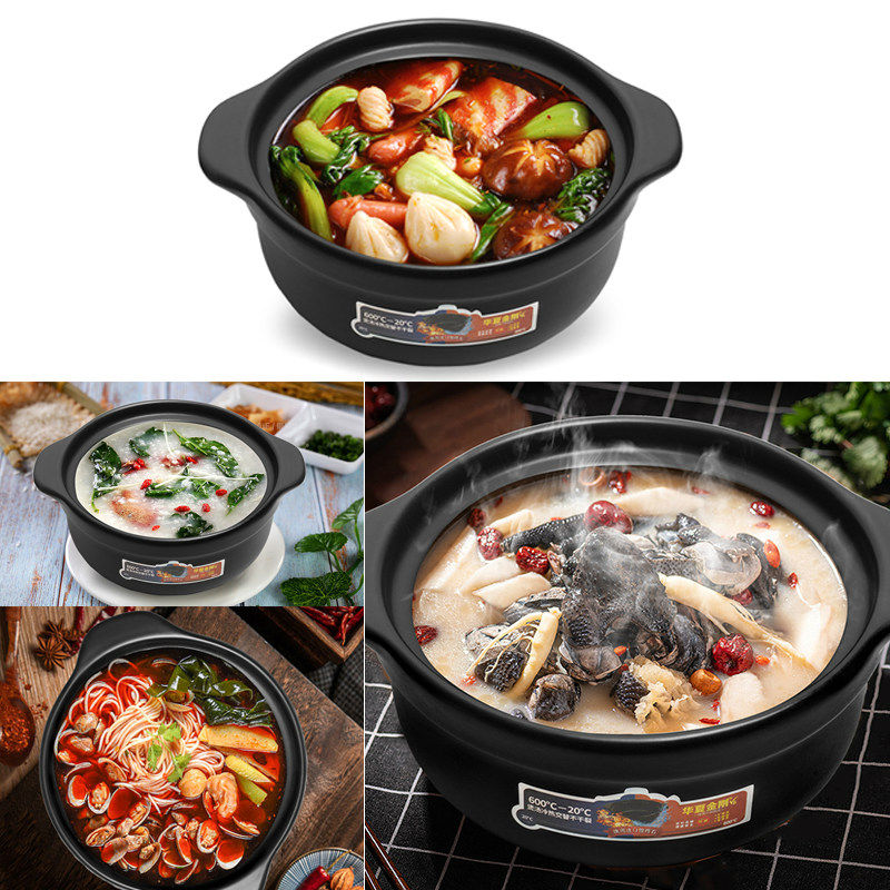 米线麻辣烫砂锅电磁炉专用燃气灶通用陶瓷耐高温煲汤炖锅火锅沙锅