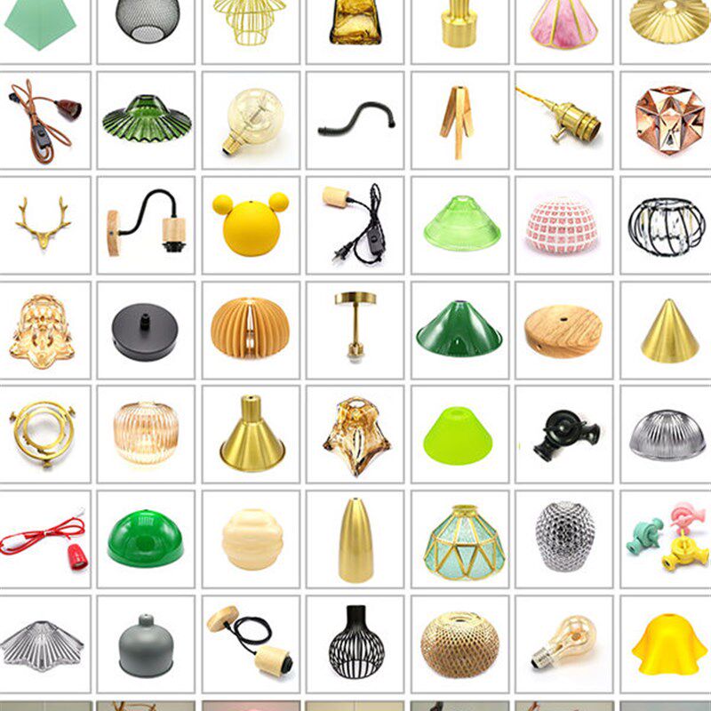 精选覆古拉炼开关落地灯灯座灯架灯杆金色银色设计DIY脚踏开关E27