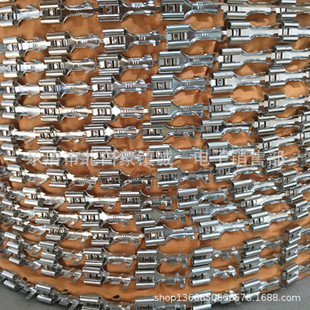 DJ622 接线端子 D6.3B 250型连带插簧端子 6.3直带插簧