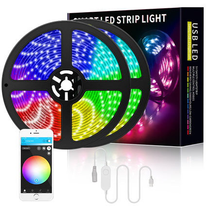 5V电视背景USB灯带套装 ZIGBEE智能灯带控制5050rgb30led防水灯带
