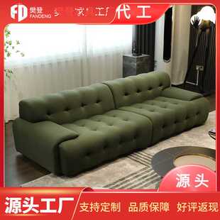轻奢复古风绿色布艺沙发 写意空间罗奇堡BLOGGER沙发小杨哥同款