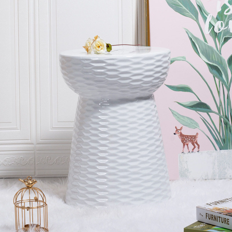 新中式陶瓷坐墩梳妆古瓷凳子北欧茶几换鞋圆凳绣墩古筝架子鼓鼓凳