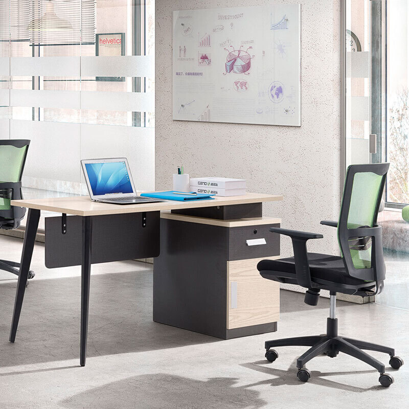 办公桌单人1.2米1.4米电脑员工桌家用写字台职员桌椅书桌简约实用