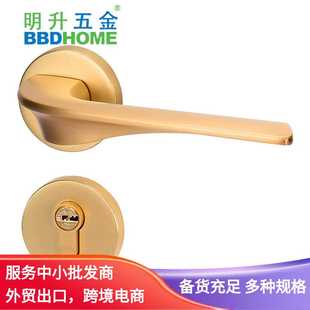 锌合金房间门锁家用通用型卧室木门磁吸分体锁静音室内门把手