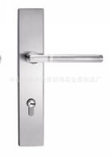 现代酒店双开门锁家用卧室大门执手锁机械防盗门锁不锈钢执手门锁