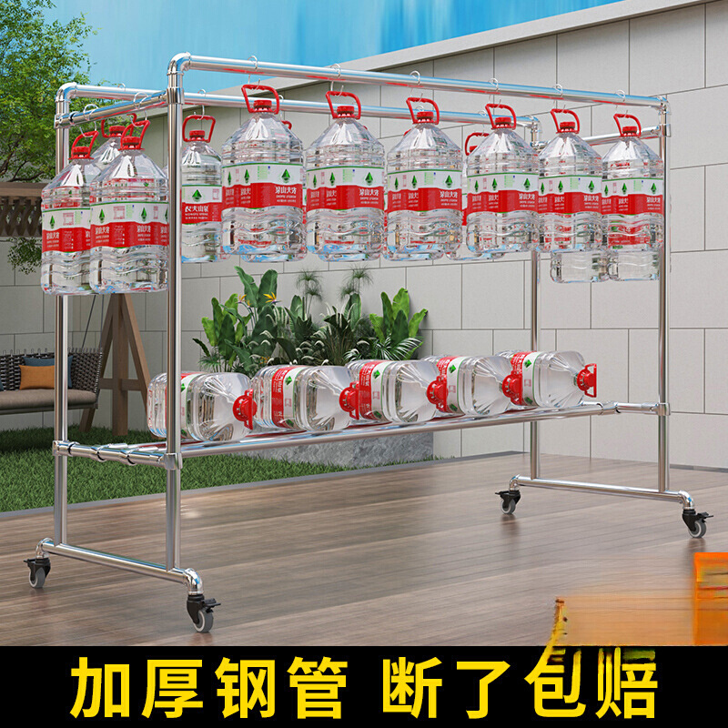 镀锌钢管晾衣架落地家用阳台挂衣户外室外防风双杆水管凉衣晒被子