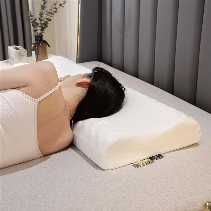 乳胶枕护颈椎助眠枕芯一对装太空记忆枕学生枕家用低枕头芯子2只