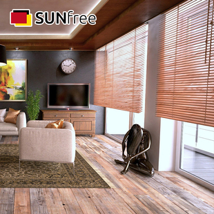 竹片百叶窗遮光竹帘子窗帘卷帘实木百叶窗帘防水隔断屏风定制做