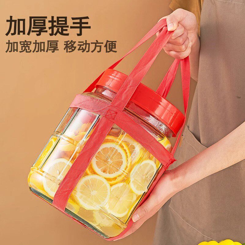 泡菜坛子泡酒专用玻璃瓶酵素桶食品级腌带排气盖密封罐空瓶子容器