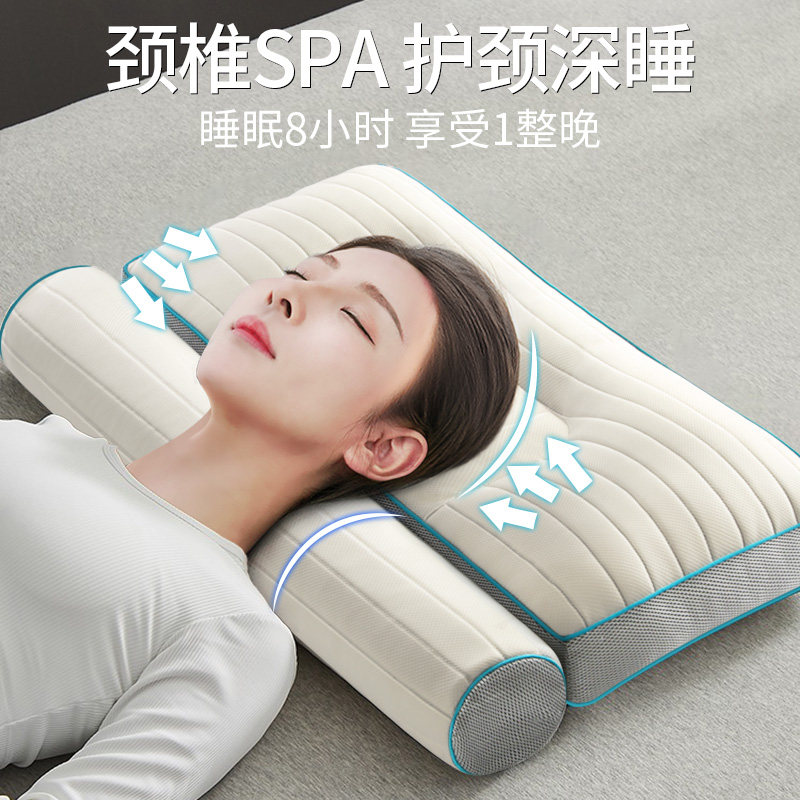 荞麦乳胶颈椎枕头护颈椎助睡眠圆柱非反牵引劲椎修复睡觉专用枕芯
