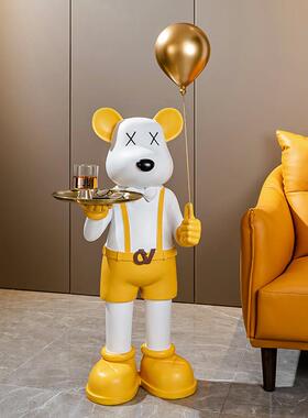 客厅暴力熊落地摆件家居装饰品沙发地台电视柜旁托盘公仔卡通礼品