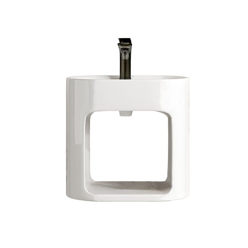 精选洗脸盆柜组合陶瓷一体盆挂墙式小户型尺寸卫生间阳台洗手台带