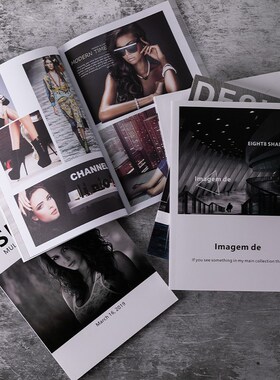 杂志摆件样板房仿真装饰书轻奢装饰品摆件英文创意杂志道具假书