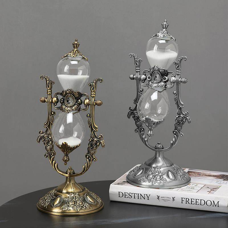 复古创意金属沙漏计时器家居客厅工艺品装饰摆件送男生女友礼品