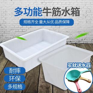 加厚牛筋塑料水箱桶长方形家用储水箱水产养殖养龟养鱼盆大号水缸
