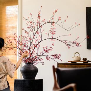 掬涵家居仿真山归来花艺摆件客厅玄关餐桌装饰品插花仿真花艺摆件