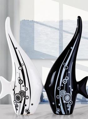 软装摆件艺术创意家居现代简约陶瓷玄关客厅电视柜酒柜工艺装饰品