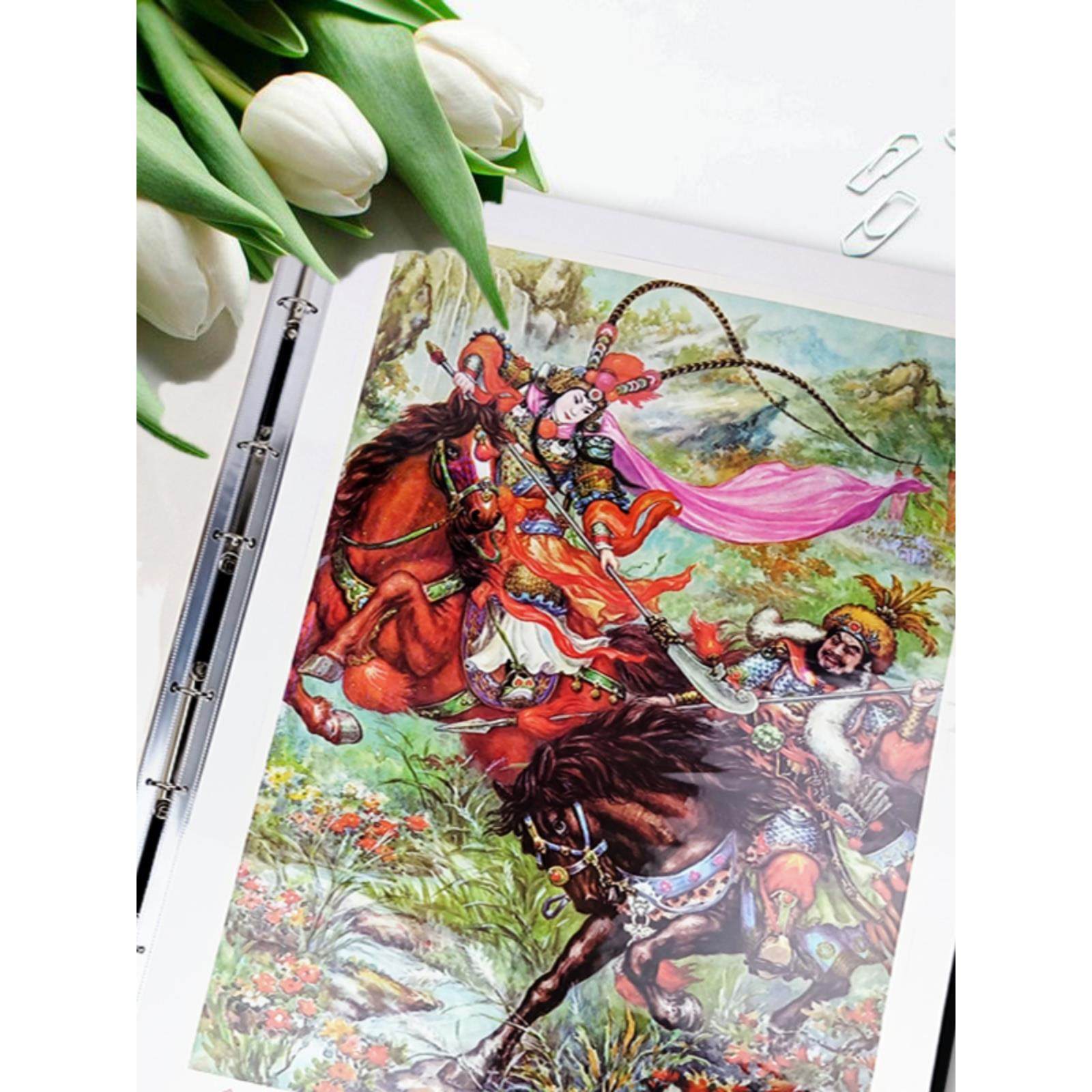 hmk文件夹a1活页资料夹全开海报收藏册拼图收纳册宣纸收纳袋