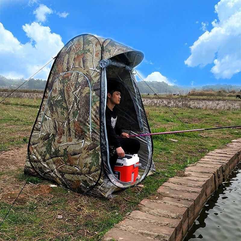 钓鱼帐篷单人冬天专用加厚自动挡风防雨夏季户外双人防风防晒防蚊
