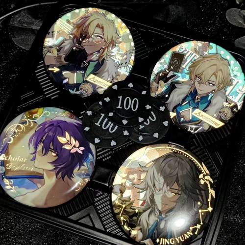 崩坏星穹铁道男角色景元砂金真理58mm徽章双闪吧唧谷子周边