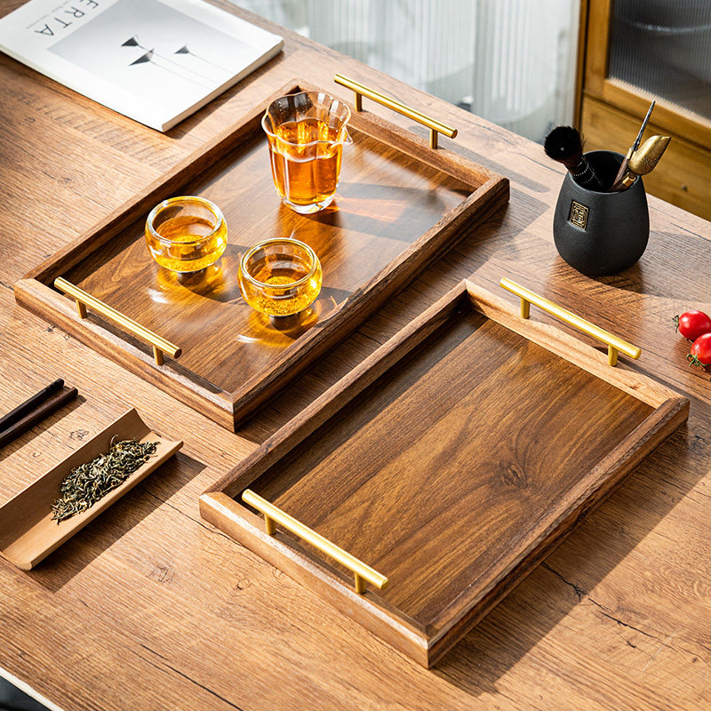高档木质托盘茶盘家用客厅茶具茶杯收纳盘实木托盘中式高档茶托盘,餐饮具,餐用托盘,淘宝优惠券,粉丝福利购,淘宝优惠卷