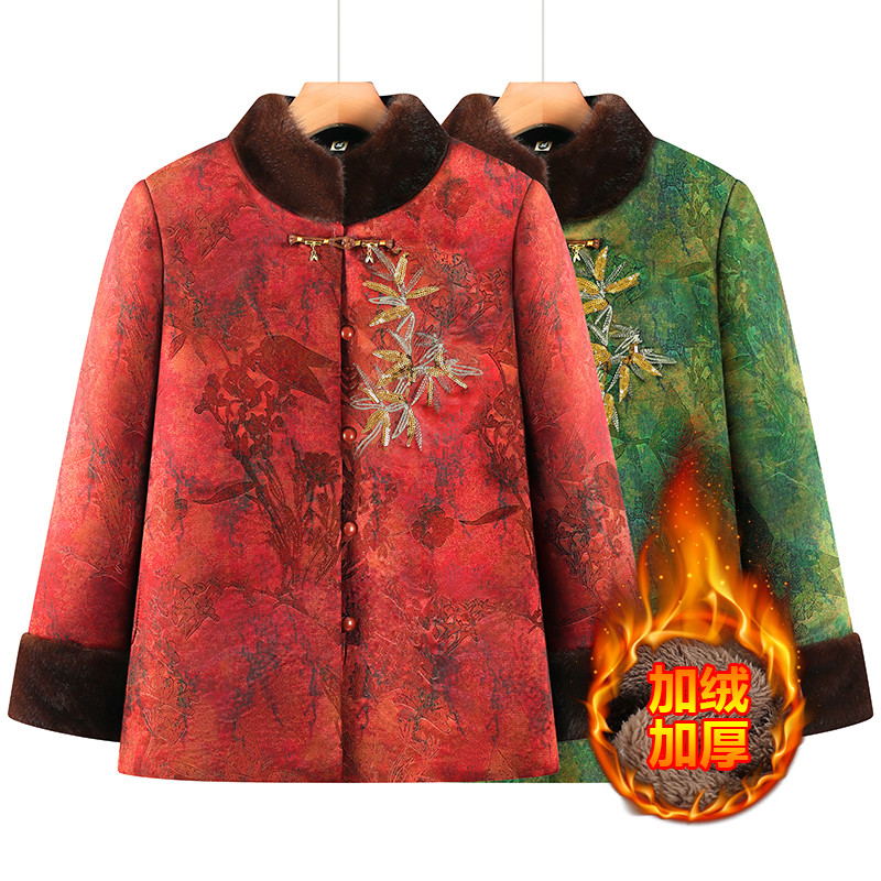 奶奶装冬装加绒加厚棉袄中老年妈妈新中式保暖外套老太太国风棉衣,女装/女士精品,中老年女装,淘宝优惠券,粉丝福利购,淘宝优惠卷